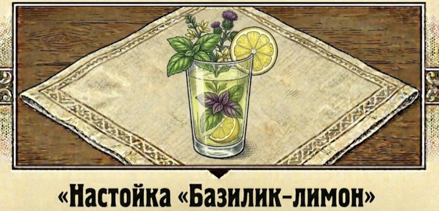 Настойка «Базилик-лимон»